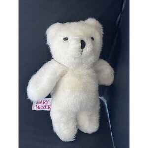Mary Meyer White Teddy Bear Full Body Finger Puppet 1999 Retired Vintage 6.5”